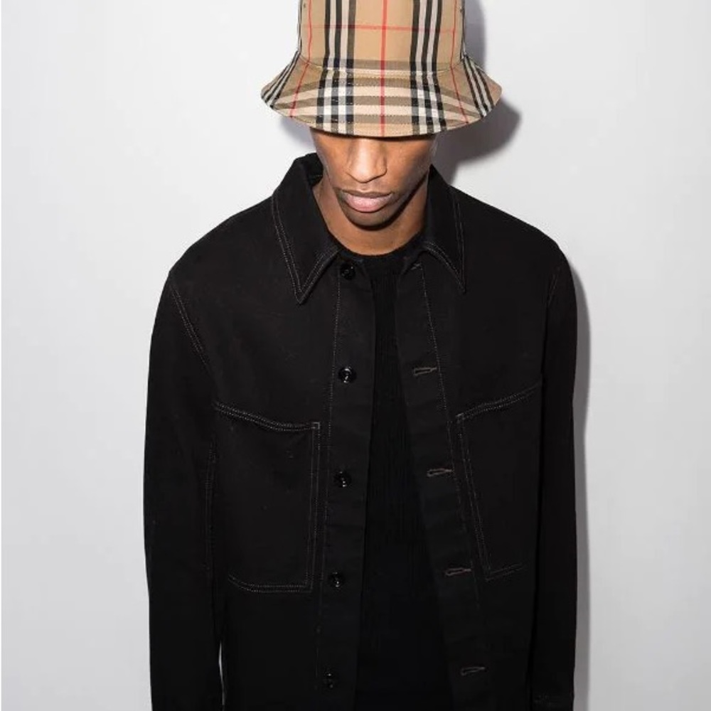 Vintage Check Technical Cotton Bucket Hat - M - Picture 5 of 7